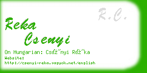 reka csenyi business card